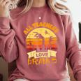 Teacher Shirts Halloween All Teachers Love Brains Comfort Colors Sweatshirt Crimson