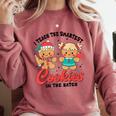 Teacher Of Smart Cookies Cute Gingerbread Teacher Christmas Comfort Colors Sweatshirt Crimson