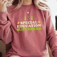 Teacher Superhero Student Educator Special Education Comfort Colors Sweatshirt Crimson Teacher Superhero Student Educator Special Education Comfort Colors Sweatshirt Crimson