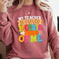 My Teacher Survived 100 Days Of Me 100th Day Of School Kids Comfort Colors Sweatshirt Crimson My Teacher Survived 100 Days Of Me 100th Day Of School Kids Comfort Colors Sweatshirt Crimson