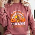 Teacher Thanksgiving Thankful For My Third Grade Turkeys Comfort Colors Sweatshirt Crimson