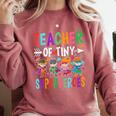 Teacher Of Tiny Superheroes Comfort Colors Sweatshirt Crimson Teacher Of Tiny Superheroes Comfort Colors Sweatshirt Crimson