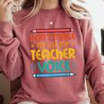 Teacher Voice Teacherlife Primary School Teacher Comfort Colors Sweatshirt Crimson