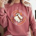 Teacher Will Trade Students For Candy Easy Halloween Costume Comfort Colors Sweatshirt Crimson