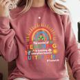 Teacher The Wonder Of Teaching Is Watching Caterpillar Comfort Colors Sweatshirt Crimson