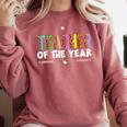 Teacher Of The Year Party Teacher Appreciation Comfort Colors Sweatshirt Crimson Teacher Of The Year Party Teacher Appreciation Comfort Colors Sweatshirt Crimson