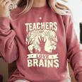 Teachers Love Brains Halloween Costume Boo Trick Teach Comfort Colors Sweatshirt Crimson Teachers Love Brains Halloween Costume Boo Trick Teach Comfort Colors Sweatshirt Crimson