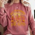 All Teachers Love Brains School Halloween Costume Comfort Colors Sweatshirt Crimson