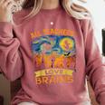 All Teachers Love Brains Shirt Teacher Halloween Tee Comfort Colors Sweatshirt Crimson