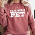 TEACHER'S PET You'Re My Favorite Do Me A Favor Comfort Colors Sweatshirt Crimson