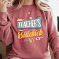Teacher's Sidekick Teacher Assisting Teaching Assistant Comfort Colors Sweatshirt Crimson Teacher's Sidekick Teacher Assisting Teaching Assistant Comfort Colors Sweatshirt Crimson