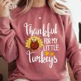Teachers Thanksgiving Thankful For My Little Turkeys Comfort Colors Sweatshirt Crimson Teachers Thanksgiving Thankful For My Little Turkeys Comfort Colors Sweatshirt Crimson