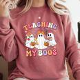 Teaching My Boos Cute Spooky Ghost Teacher Halloween Women Comfort Colors Sweatshirt Crimson Teaching My Boos Cute Spooky Ghost Teacher Halloween Women Comfort Colors Sweatshirt Crimson
