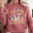 Teaching Future Leaders Teacher Back To School Cute Goose Comfort Colors Sweatshirt Crimson Teaching Future Leaders Teacher Back To School Cute Goose Comfort Colors Sweatshirt Crimson