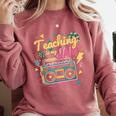 Teaching Is My Jam Groovy Retro Teacher Back To School Comfort Colors Sweatshirt Crimson Teaching Is My Jam Groovy Retro Teacher Back To School Comfort Colors Sweatshirt Crimson