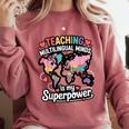 Teaching Multilingual Minds Learners English ESL Teacher Comfort Colors Sweatshirt Crimson Teaching Multilingual Minds Learners English ESL Teacher Comfort Colors Sweatshirt Crimson
