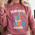 Teaching Music Is My Superpower Music Teacher For Men Women Kids Comfort Colors Sweatshirt Crimson Teaching Music Is My Superpower Music Teacher For Men Women Kids Comfort Colors Sweatshirt Crimson