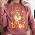 Teaching My Pre-K Boos Crew Teachers Halloween Ghost Comfort Colors Sweatshirt Crimson
