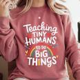 Teaching Tiny Humans Big Things I Teacher Comfort Colors Sweatshirt Crimson Teaching Tiny Humans Big Things I Teacher Comfort Colors Sweatshirt Crimson