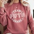 Team Fifth Grade Teacher Student Squad Team 5th Grade School Comfort Colors Sweatshirt Crimson