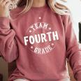 Team Fourth Grade Teacher Student Back To School 4th Grade Comfort Colors Sweatshirt Crimson