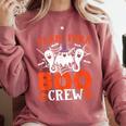Team Para Boo Crew Halloween Ghost Paraprofessional Teacher Comfort Colors Sweatshirt Crimson