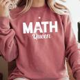 TeeArt Math Mathematics Queen Math Teacher Comfort Colors Sweatshirt Crimson TeeArt Math Mathematics Queen Math Teacher Comfort Colors Sweatshirt Crimson