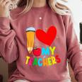 Teens Graduation I Heart My Teachers I Love My Teachers Comfort Colors Sweatshirt Crimson Teens Graduation I Heart My Teachers I Love My Teachers Comfort Colors Sweatshirt Crimson