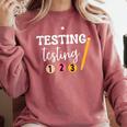 Testing Testing 123 Cute Math Teacher Student Test Day Men Women Girls Kids Comfort Colors Sweatshirt Crimson Testing Testing 123 Cute Math Teacher Student Test Day Men Women Girls Kids Comfort Colors Sweatshirt Crimson