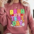 Testing Day Bruh It’s Test Day You Got This Teacher Student Comfort Colors Sweatshirt Crimson Testing Day Bruh It’s Test Day You Got This Teacher Student Comfort Colors Sweatshirt Crimson