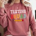 Testing Squad Costume Test Day Teacher Student School Comfort Colors Sweatshirt Crimson Testing Squad Costume Test Day Teacher Student School Comfort Colors Sweatshirt Crimson