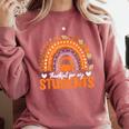 Thankful For My Students Teacher Thanksgiving School Fall Comfort Colors Sweatshirt Crimson