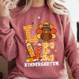 Thanksgiving Love Kindergarten Teacher Turkey Autumn Fall Comfort Colors Sweatshirt Crimson Thanksgiving Love Kindergarten Teacher Turkey Autumn Fall Comfort Colors Sweatshirt Crimson