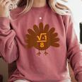 Thanksgiving Math Teacher Math Symbol Men Women Girls Kids Comfort Colors Sweatshirt Crimson