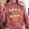 Thanksgiving Shirts For Women With My Gnomies Teachers Gnome Comfort Colors Sweatshirt Crimson