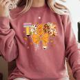Thanksgiving Teacher Pencil Bow One Thankful Teacher Fall Comfort Colors Sweatshirt Crimson