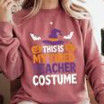 Tired Teacher Costume For Humor Halloween Comfort Colors Sweatshirt Crimson Tired Teacher Costume For Humor Halloween Comfort Colors Sweatshirt Crimson