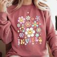 TK Vibes Back To School TK Girl Kid TK Team TK Teacher Women Comfort Colors Sweatshirt Crimson