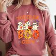 Toddler Boo Crew Halloween Costume For Teacher Kids Comfort Colors Sweatshirt Crimson Toddler Boo Crew Halloween Costume For Teacher Kids Comfort Colors Sweatshirt Crimson
