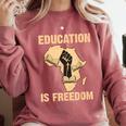 History Education Is Freedom African Map Black Teacher Comfort Colors Sweatshirt Crimson History Education Is Freedom African Map Black Teacher Comfort Colors Sweatshirt Crimson