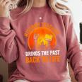 History Teacher Brings Past Back To Life Halloween Zombie Comfort Colors Sweatshirt Crimson