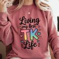 Transitional Kindergarten TK Teacher Comfort Colors Sweatshirt Crimson Transitional Kindergarten TK Teacher Comfort Colors Sweatshirt Crimson