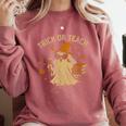 Trick Or Teach Halloween Teacher Comfort Colors Sweatshirt Crimson Trick Or Teach Halloween Teacher Comfort Colors Sweatshirt Crimson