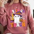 Trick Or Teach Teacher Pencil Ghost Halloween Teacher Comfort Colors Sweatshirt Crimson Trick Or Teach Teacher Pencil Ghost Halloween Teacher Comfort Colors Sweatshirt Crimson