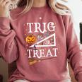 Trig Or Treat Shirt Halloween Math Teacher School College Men Women Kids Comfort Colors Sweatshirt Crimson