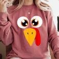 Turkey Face Halloween Costume Thanksgiving Teacher Nurse Comfort Colors Sweatshirt Crimson Turkey Face Halloween Costume Thanksgiving Teacher Nurse Comfort Colors Sweatshirt Crimson