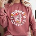 Twin Day For Spirit Week Teacher Bestie Matching Comfort Colors Sweatshirt Crimson