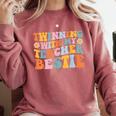 Twinning With My Teacher Bestie Twin Day Matching For Men Women Kids Comfort Colors Sweatshirt Crimson Twinning With My Teacher Bestie Twin Day Matching For Men Women Kids Comfort Colors Sweatshirt Crimson