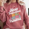 Never Underestimate a Public School Teacher Public Education Comfort Colors Sweatshirt Crimson Never Underestimate a Public School Teacher Public Education Comfort Colors Sweatshirt Crimson