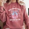 Never Underestimate Teachers Who Runs For Fun Running Teache Comfort Colors Sweatshirt Crimson Never Underestimate Teachers Who Runs For Fun Running Teache Comfort Colors Sweatshirt Crimson